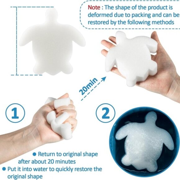 12 Pool Sponge Oil Absorber Sponge Turtles - Picture 4 of 4